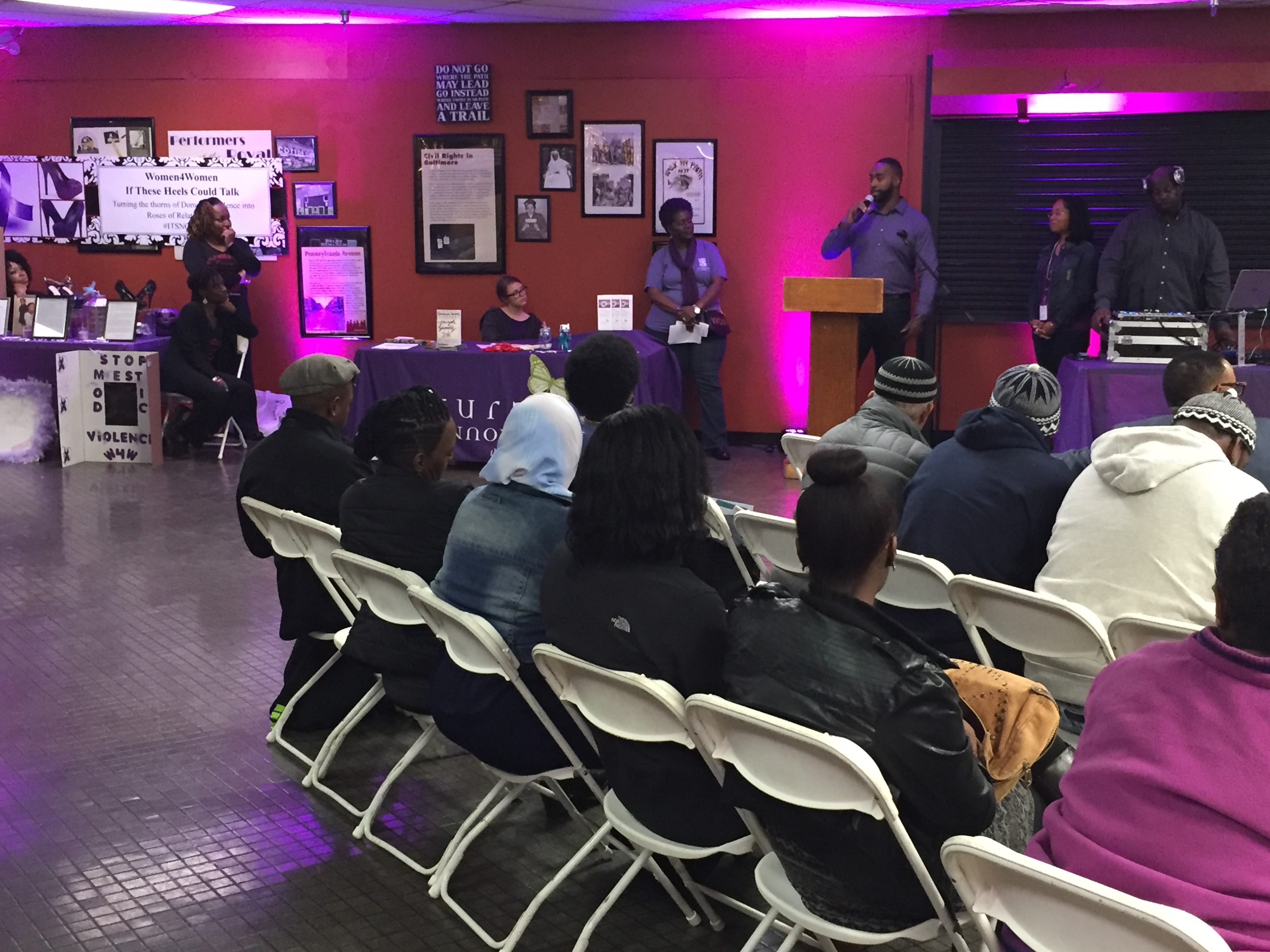 Baltimore City Health Department & Baltimore Police Department gather for domestic violence prevention event