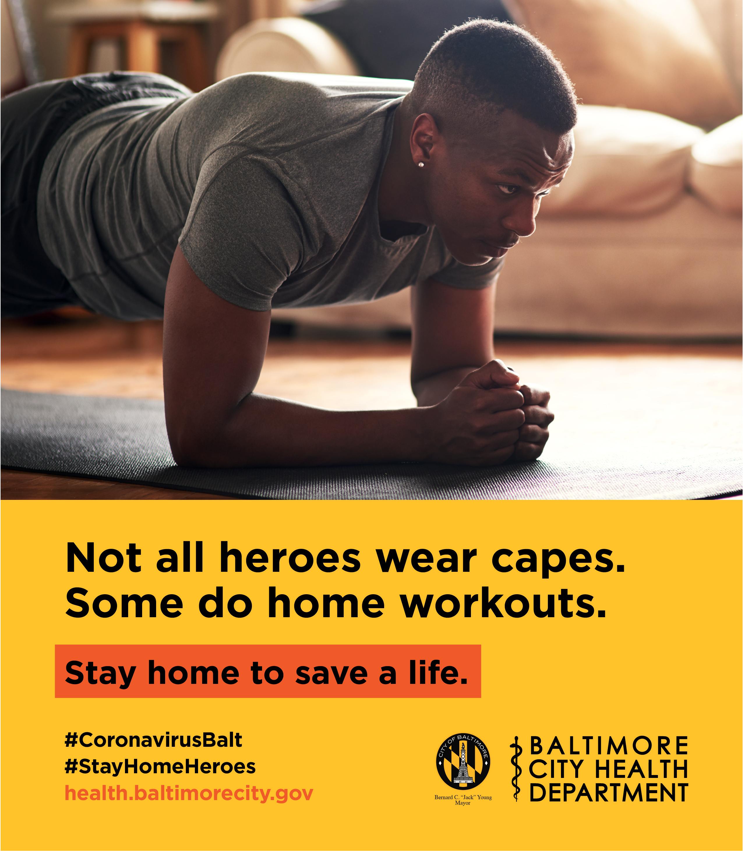 Not all heroes wear capes, some do home workouts. Stay home to save a life. 
