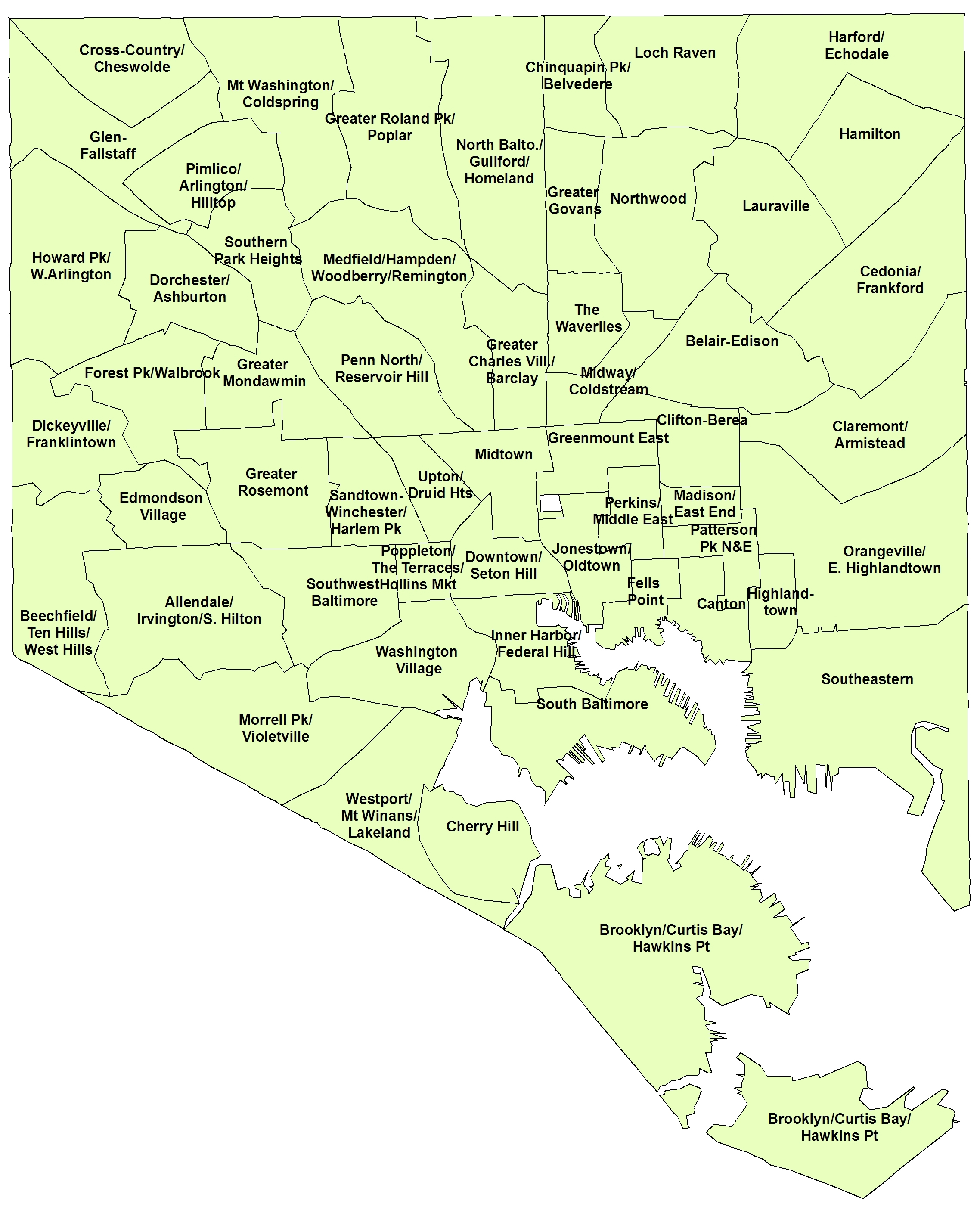 Baltimore CSA map
